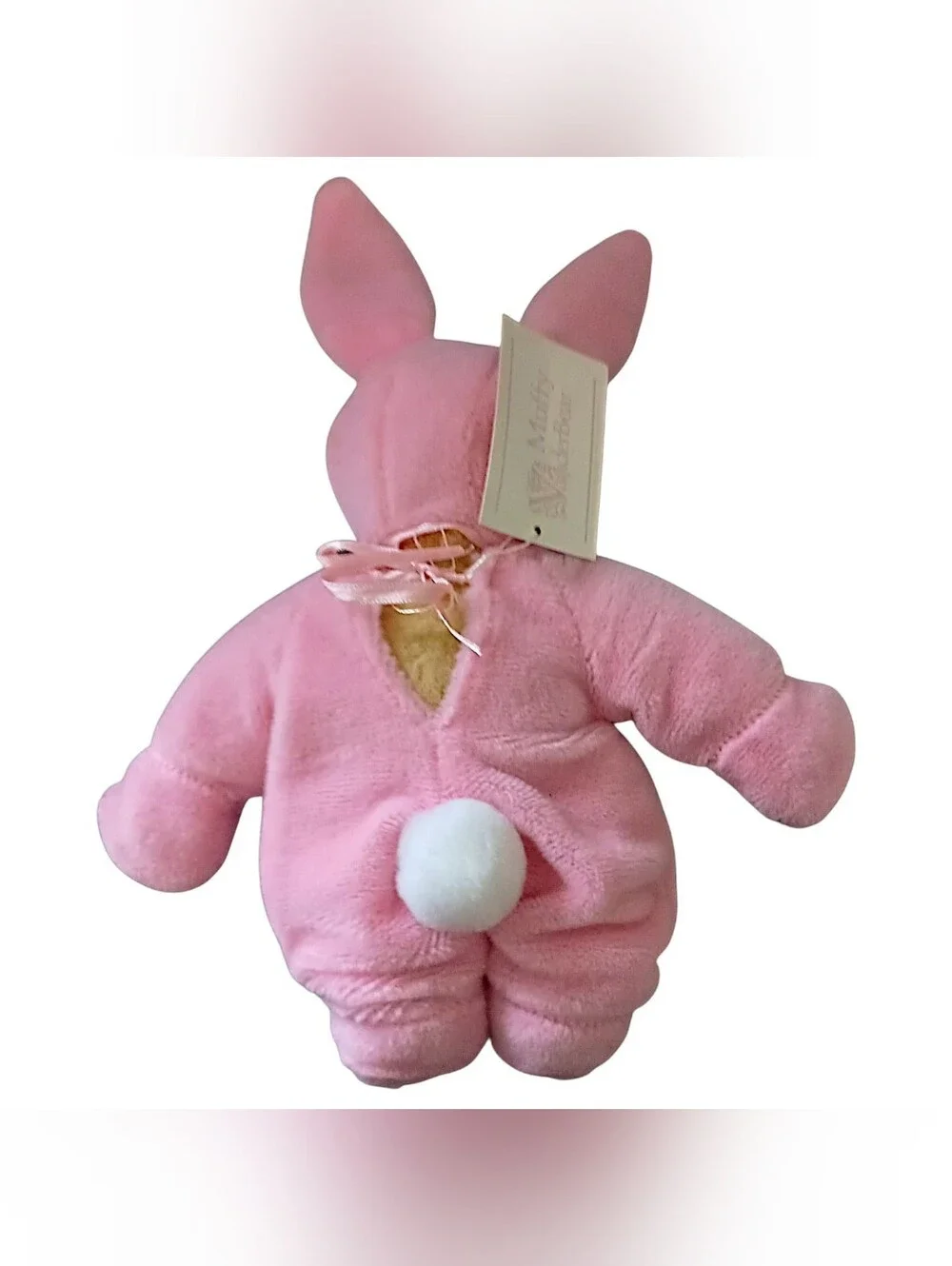 Vintage Muffy VanderBear With Easter Bunny Suit Pink Rabbit Costume Outfit NABCO